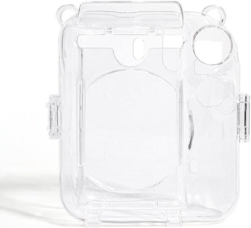 Case For Fujifilm Instax Mini 12 - Clear Hard PVC Protective and Portable Camera Cover with Detachable Adjustable Shoulder Strap...