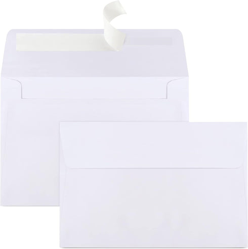 Joyberg 70 Packs A4 Envelope, White A4 Envelopes, 4x6 Photo Envelopes for Invitations, Envelopes Self Seal for Weddings, Baby Shower, Photos, Post...