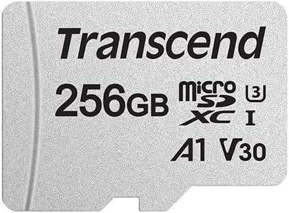 Transcend 256GB MicroSDXC/SDHC 300S Memory Card TS256GUSD300S (TS256GUSD300S-A)...
