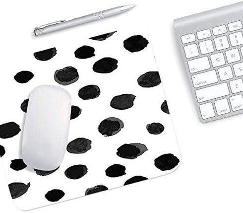 EKOBLA Mousepad Polka Dots Mouse Pad Brush Strokes Dalmatian Spots Cheetah Print Animal Cool Design Gaming Mouse Pad Non-Slip Rubber Base Thick Mo...