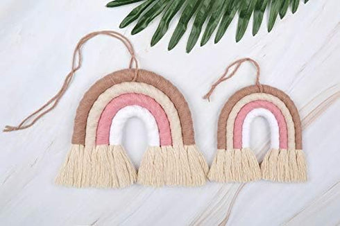 ZWA Rainbow Wall Hanging, Handmade Macrame Wall Art Decor for Nursery Kids Room Home...