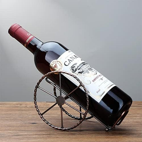 Countertop Wine Rack, for Wine Storage - Red Bronze Metal Wine Rack for Living Room, Dining Room, Wine Cellar, Bar...
