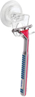 iDesign Plastic Power Lock Suction Bathroom Shower Hooks for Razor, Loofah, Wash Cloth, 2.25" x 2.25" x 2.5", Clear...