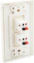 Premium 2 Speaker Wall Plate, Speaker Plug, Supports 2 Speaker Configurations, Speaker Port for Wall Speaker Wire, Speaker Wire in Wall, Wire Wall...