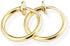 Clip On Hoop Earrings for Women - Silver and Gold-Tone Brass Spring Hoops for Non-Pierced Ears...