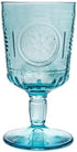 Bormioli Rocco Romantic Set Of 4 Stemware Glasses, 10.75 Oz. Colored Crystal Glass, Light Blue, Made In Italy....