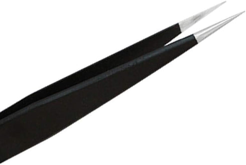 VETUS ESD Anti-static SMD Tweezer Non-magnetic Stainless Steel Pointed Tip for Repair PC Laptop Black ESD-16...