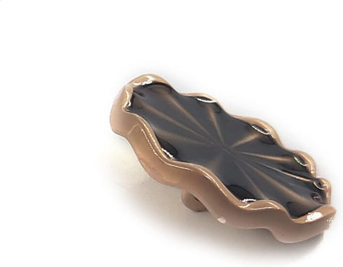 20 pcs Coffee Translucent Resin Metal Lotus Leaf Sewing Coats Shank Buttons -25mm -1"...