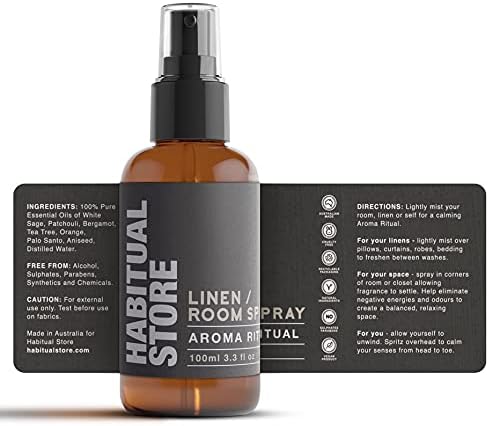 Australian Made Natural Linen and Room Spray. Pure Essential Oil Pillow Spray, Linen Mist Fabric Spray. Room Scent Freshener. Aromatherapy Linen S...