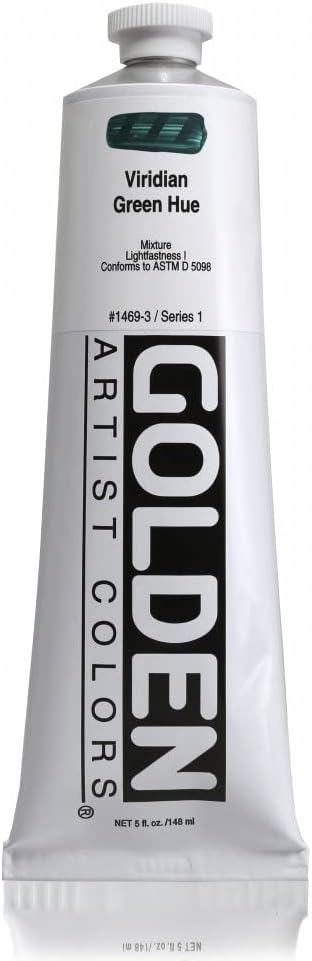 5 Oz Heavy Body Historical Hue Acrylic Paints Color: Viridian Green Hue...