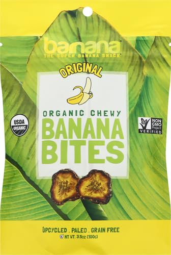 Barnana Organic Chewy Banana Bites, Original, 3.5 Ounce (Pack of 1) - Packaging May Vary...