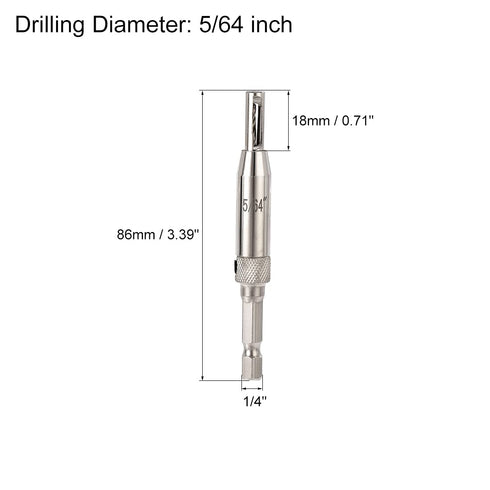 uxcell Self Centering Hinge Tapper Core Drill Bit, Hole Puncher, 5/64 Diameter, for Woodworking, Silver...