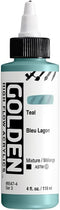 High Flow Acrylics by GOLDEN, Teal, 4 fl. oz. Bottle, Professional Acrylic Paint, Opaque...