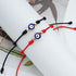 COLORFUL BLING Upgraded 7 Knots Evil Eye Bracelet with Message Card Adjustable Lucky Red String Bracelet Set Kabbalah Protection Friendship Wish B...