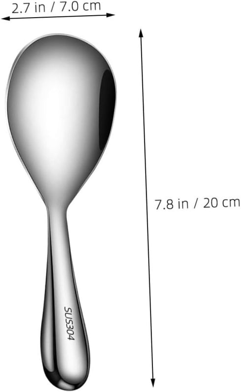 Serving Spoon Japanese Rice Ice Cream Spoon Stainless Spatula Premium Material Spoon Dish Spoons Mini Scoop Rice Scooper Food Home Large Dessert S...