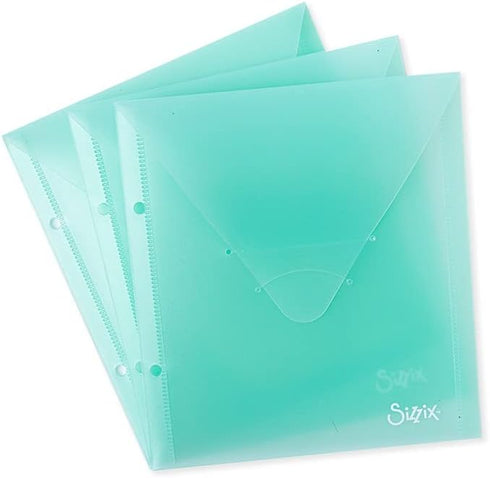 Sizzix Sto Insert, Sm, 3Pk Die Storage Envelopes Mint Julep, 3 Count (Pack of 1), Multicolor...