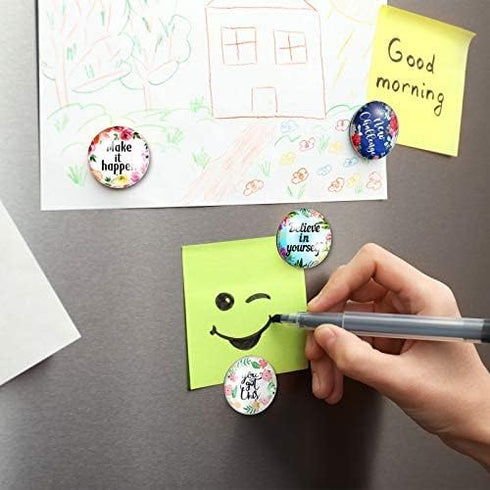 Weewooday 10 Pcs Inspirational Magnets for Fridge Refrigerator Locker Decor Accessories Motivational Glass Quote Fun Decorative Gifts for Cabinet ...