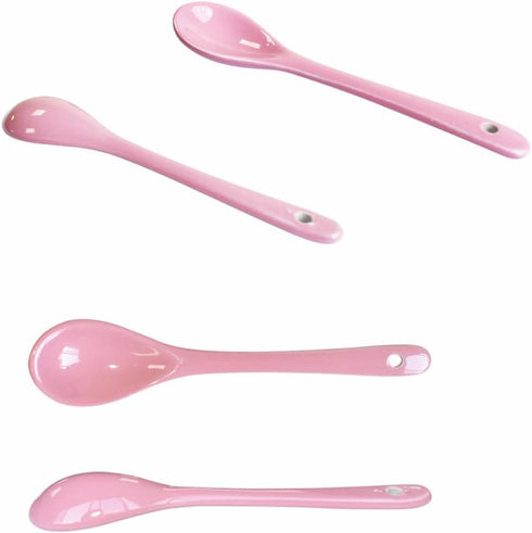 12 Color Porcelain Egg Spoons Ceramic Spoons 5 inch Coffee Dessert Yogurt Tea Milky Tea...