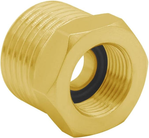 Joywayus 1/2 G Male to 3/8 Compression Female Thread Bushing Pipe Fitting, Brass Reducer Faucet Connector Water Hose Adapter, Supply Line Adapter ...