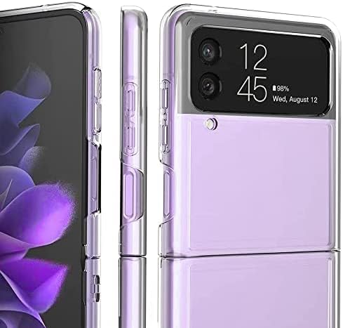 for Samsung Galaxy Z Flip 3 Case, Clear Shockproof Zflip3 Phone Cover, Slim Thin Protective Silicone Cases for Flip3 5G Phone - Transparent...