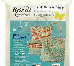 Bosal in-R-Form Plus Unique Fusible Foam Stabilizer 24 Inches by 58 Inches for Aunties Two Little Poppins Bag Pattern (On? Pa?k)...