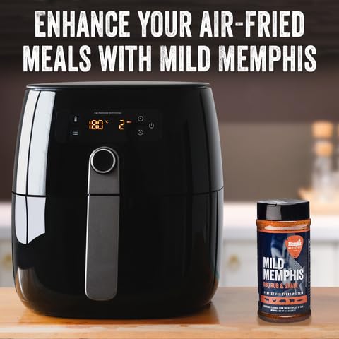 Memphis Marinades, 11.5oz Mild Memphis BBQ Rub & Shake - BBQ Seasoning & Flavor Enhancer for Chicken, Beef and Pork, Air Fryer Marinade Mix,...