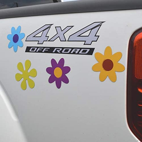 Set of 4 Bright Flower Pack Magnet by Magnet America Is 9.5" x 7.875" Made for Vehicles and Refrigerators...