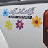 Set of 4 Bright Flower Pack Magnet by Magnet America Is 9.5" x 7.875" Made for Vehicles and Refrigerators...