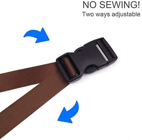 DGQ Quick Side Release Buckles 1" Wide 4 Packs Dual Adjustable No Sewing Clips Snaps Heavy Duty Plastic Replacement for Nylon Strap Backpack Fanny...