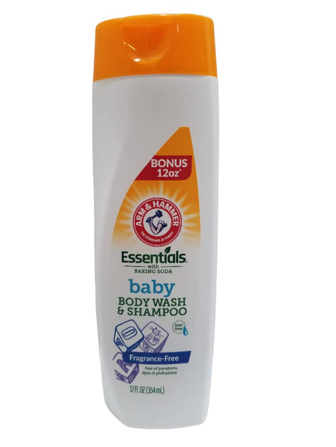 Arm & Hammer Essentials Baby Body Wash & Shampoo (Fragrance-Free)...