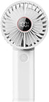 Mini Portable Fan, Powerful Handheld Fan Rechargeable with LED Display, Hand/Desk/Neck 3 In 1 Personal Fan with 6 Speed and 180° Foldable, Quiet f...