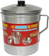 Bene Casa - Fine Filter Aluminum Oil Strainer and Dispenser (1 Quart) - Includes Stay-tight Lid and Long-grip Handle - Dishwasher Safe...