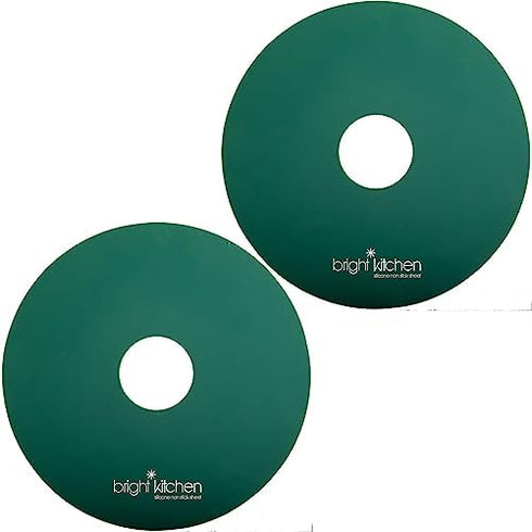 2 Silicone Dehydrator Sheets NON-Toxic for Nesco Round Dehydrators Fruit Roll Up Fruit Leather Circle ReUsable Flexible Non Stick - 2 FLAT Sheets...