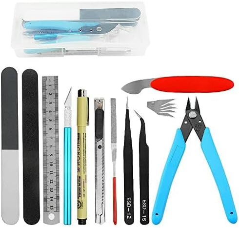 XINGYHENG 12Pcs Modeler Basic Tools Craft Set Gundam Model Tools Kit Hobby Building Tool Kit for Model Assemble Building Repairing and Fixing DIY ...