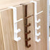 Sadiyamo 5 Layers Over The Door Hook Organizer Rack Hanger Backpack Handbag Door Hook, Pack of 2 (Brown)...