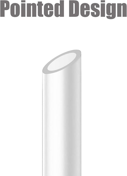 ALINK Reusable Clear Boba Straws, 13 mm x 10.5 in, Jumbo Hard Plastic Smoothie Straws for Bubble Tea, Popping Pearls, Pack of 8 with 2 Cleaning Br...