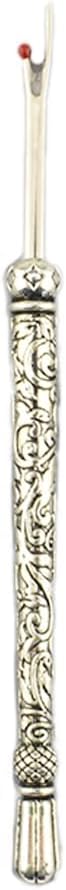 HAHIYO Metal Seam Ripper with Classical Engraved Pattern - Ergonomic Non-Slip Handle Sewing Stitch Cutter Thread Unpicker for Quilting Sewing Craf...