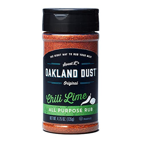 Oakland Dust Chili Lime All Purpose Rub 4.75 Oz (135g) Shaker Bottle...