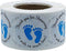 Gender Neutral Baby Shower Stickers?Thank You for Showering Us with So Much Love Round Labels Blue Baby Footprint Stickers,...