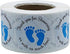 Gender Neutral Baby Shower Stickers?Thank You for Showering Us with So Much Love Round Labels Blue Baby Footprint Stickers,...