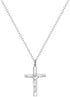 Ritastephens Sterling Silver Polished Italian Crucifix Cross Charm Pendant Necklace...