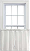 Ellis Curtain Stacey Sheer 56-by-30 Inch Tailored Tier Pair Curtains, Ice Cream, 56x30...