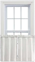 Ellis Curtain Stacey Sheer 56-by-30 Inch Tailored Tier Pair Curtains, Ice Cream, 56x30...
