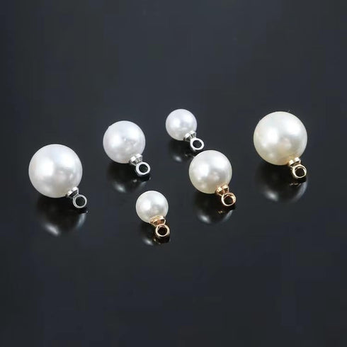 20 Pcs Small Pearl Buttons Round Pearl Bridal Buttons Crystal Rhinestone Buttons for Clothing, Sewing Shirts, Blazer, Wedding Dress, Handmade Deco...
