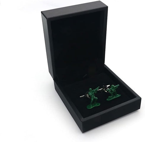 Soldiers Chess Cuff Links Green Color Contra Fighter Design Cufflinks With Gift Box...