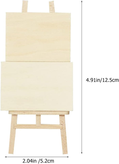 jojofuny Doll House Accessory Painting Tool Set Wooden Easel Dollhouse Furniture Decoration Set Balcony Patio Furnitures Decoration Accessories 1 ...