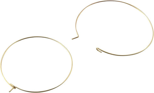 Stainless Steel Round Hoop Earrings Wine Rings Findings for DIY Craft Earring Making (25mm, Gold)...