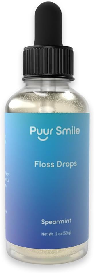 Concentrated Floss Drop Serum – 2oz Concentrated Mouth Wash to Use in Water Flosser | Natural Essentials Promotes Good Breath | Organic Spearmint ...