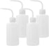 4 Packs 250ml Plastic Tattoo Wash Bottle with Squeeze Dispenser, White...