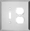 Plain Glass Mirror Outlet Wall Plate | 1 Toggle - 1 Duplex | 5.25" x 5.25" | Professional Quality Glass Mirror Switch Plate Covers For All Configu...